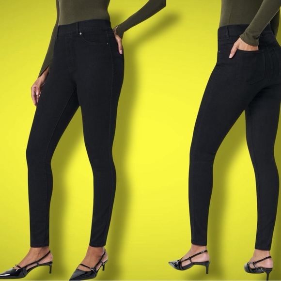 Spanx ‘SPANXShape EveryWear Ankle Skinny Jeans’ in “Clean Black” Size Small - Picture 1 of 14